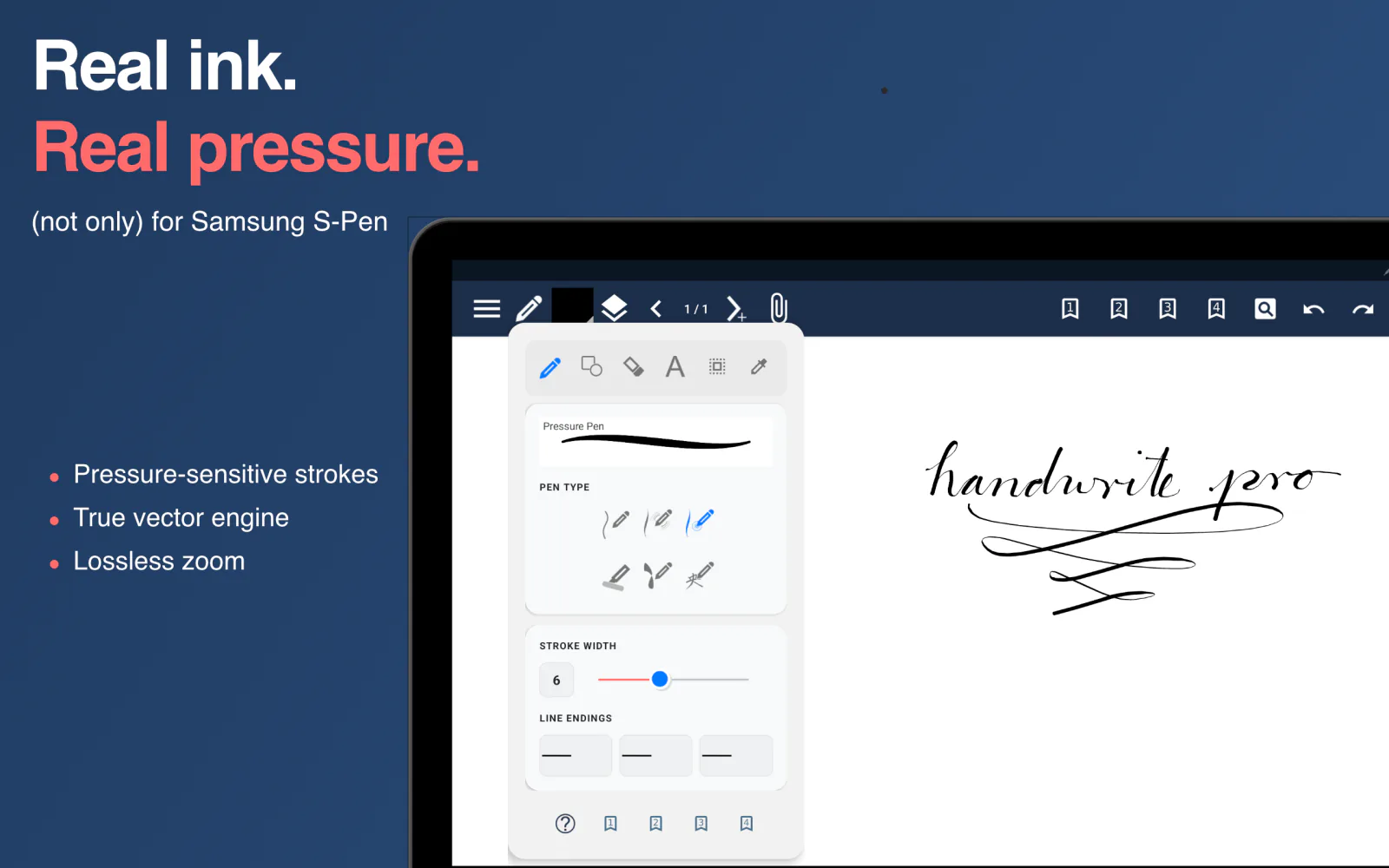 HandWrite Pro for Android SVG Vector App Screenshot