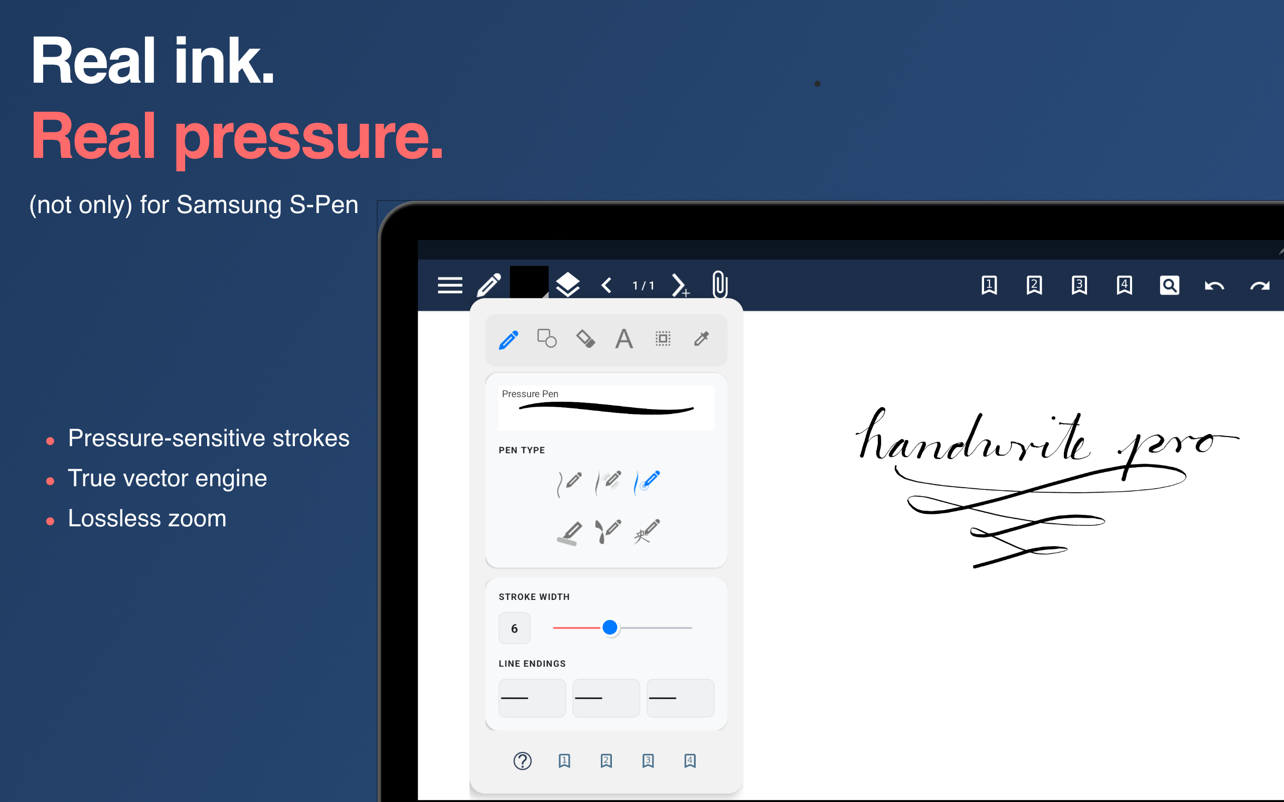 HandWrite Pro for Android SVG Vector App Screenshot